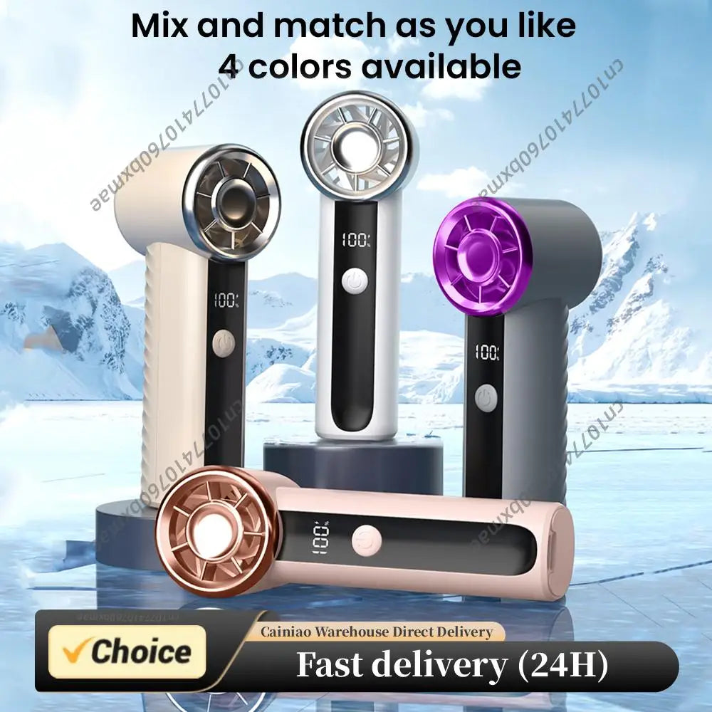 Portable Handheld Turbo Fan Rechargeable Personal 100 Speeds 16000