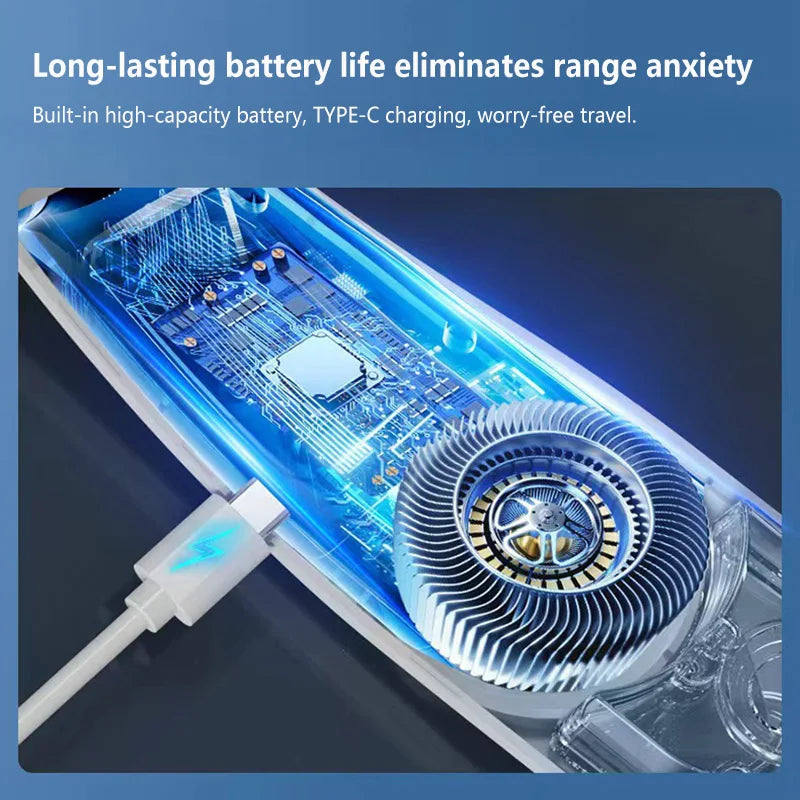 Portable Neck Fan with Spray Mist | USB Rechargeable Wearable Fan