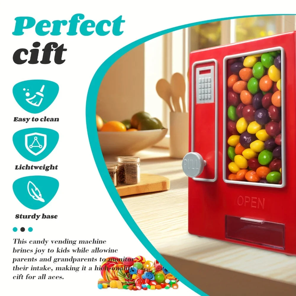 Mini Rainbow Candy Dispenser Machine – Fun Kids' Toy & Storage