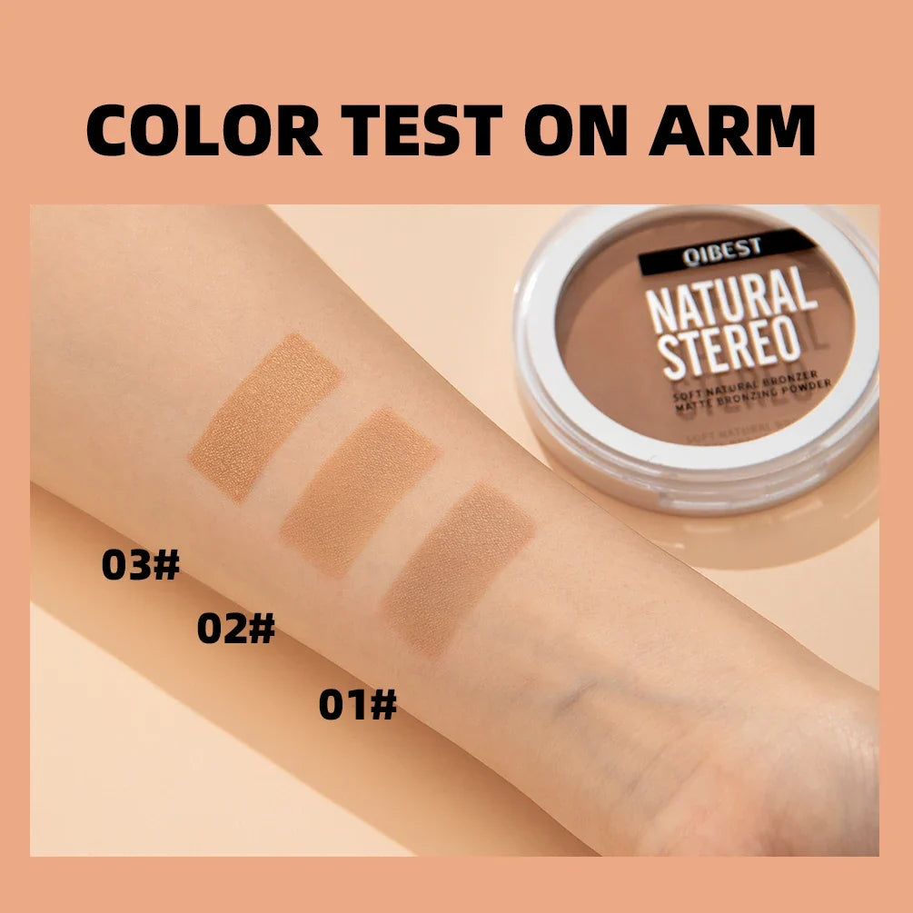 QiBest Contour Palette – Bronzer, Highlighter & Bronzing Powder