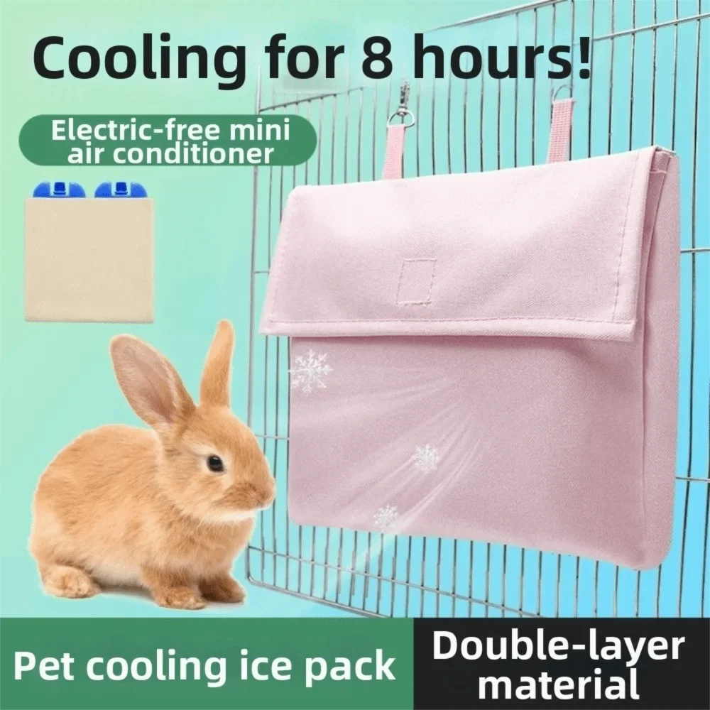 Pet Cage Ice Pack Cooling Pouch with Hook – Small Animals