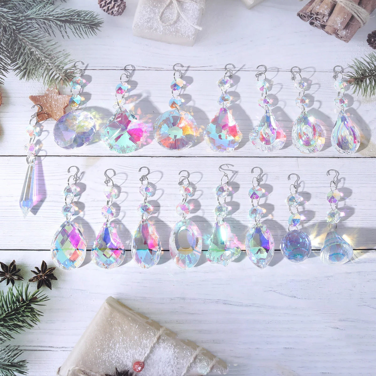 Crystal Suncatcher Curtain Pendant Sun Catcher AB Rainbow Chaser