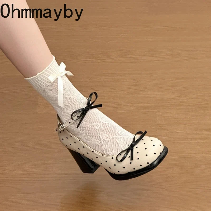 Women's Platform Mary Jane Pumps – Buckle Ankle Strap Heels