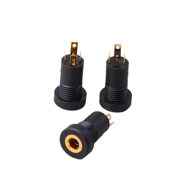 3.5mm Female Audio Jack Socket 3/4 Pin Stereo Connector – 5 Pack