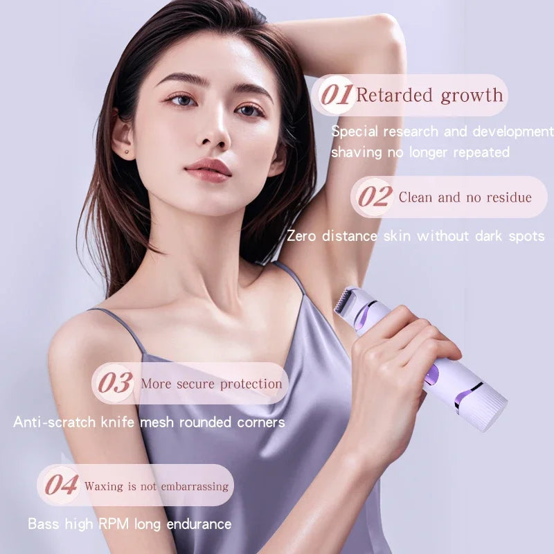 Women's 2-in-1 Electric Shaver & Trimmer – Rechargeable Razor