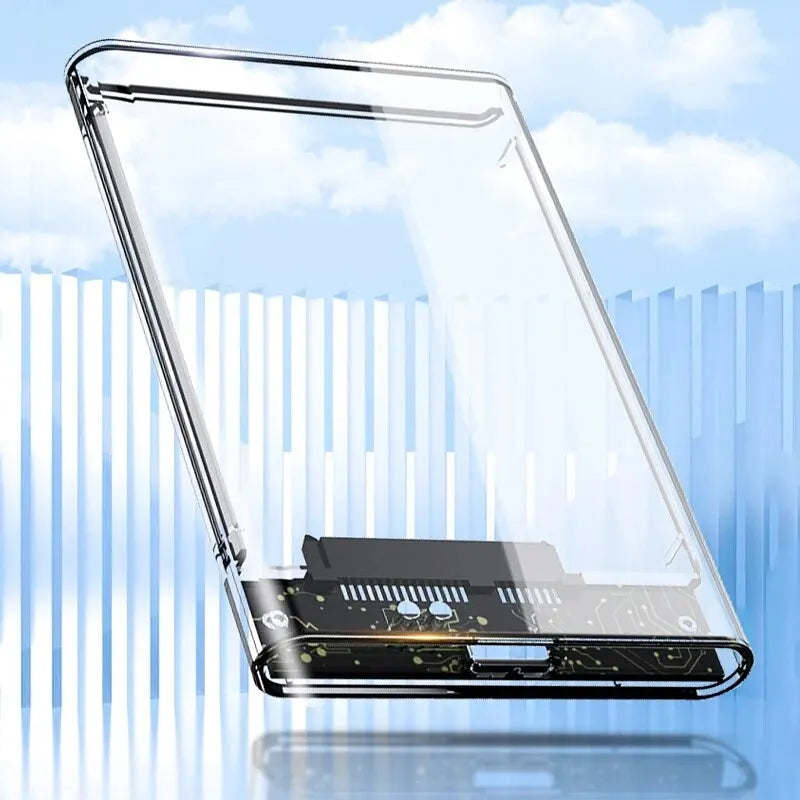 HDD SSD Case SATA USB 3 1 C 4TB Transparent External Hard Drive