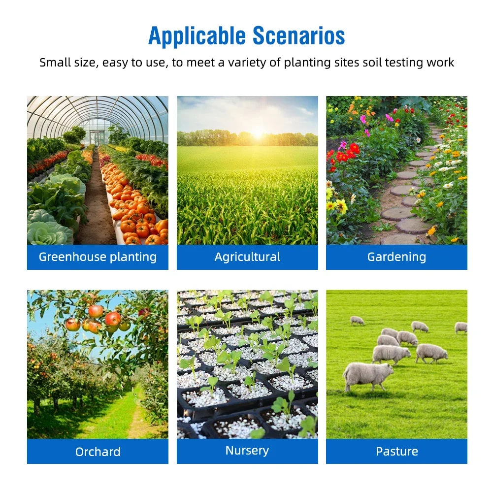 Soil Nutrient Tester Digital Phosphorus Meter Temperature Gardens