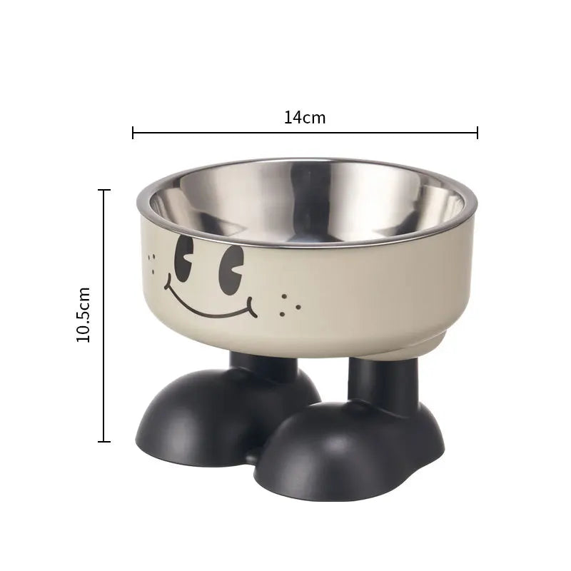 Elevated Stainless Steel Pet Bowl – Anti-Tip Cat & Dog Feeder