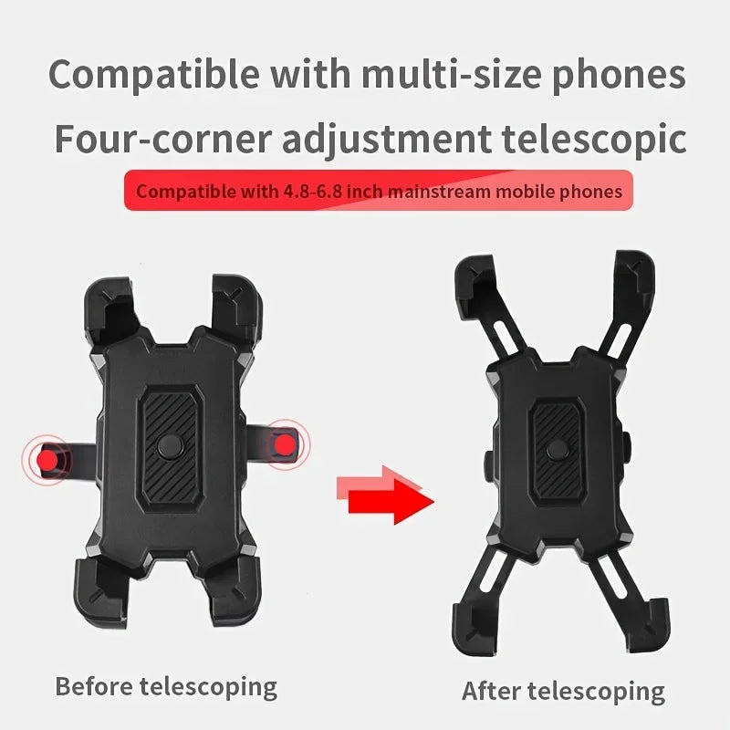 Universal Bike & Motorcycle Handlebar Phone Mount 4.8–6.8"