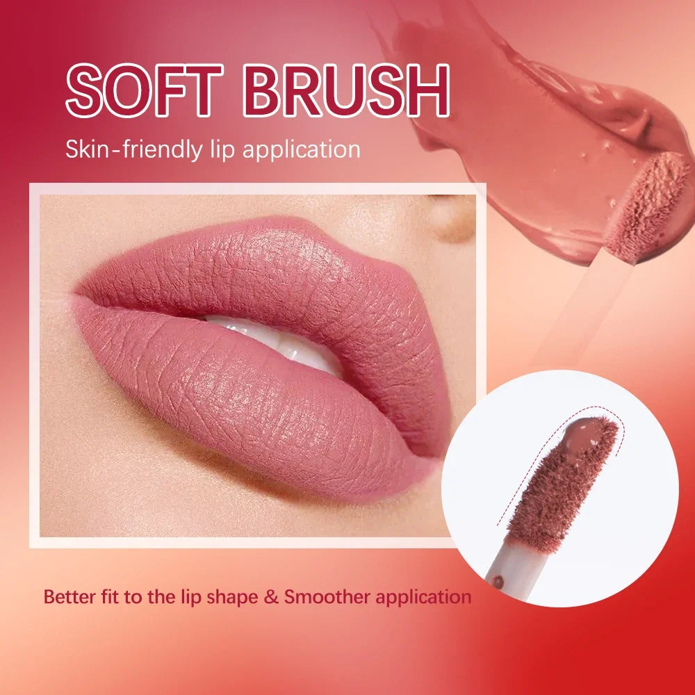 Matte Velvet Liquid Lipstick – Waterproof, Long-Lasting, 12 Shades