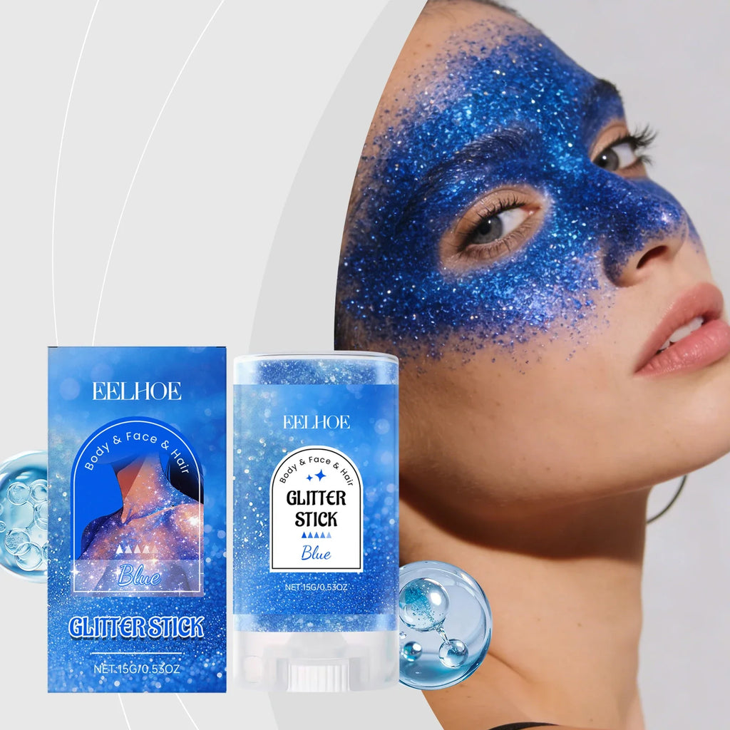 Blue Mermaid Body Glitter Stick – Face, Hair & Body Shimmer
