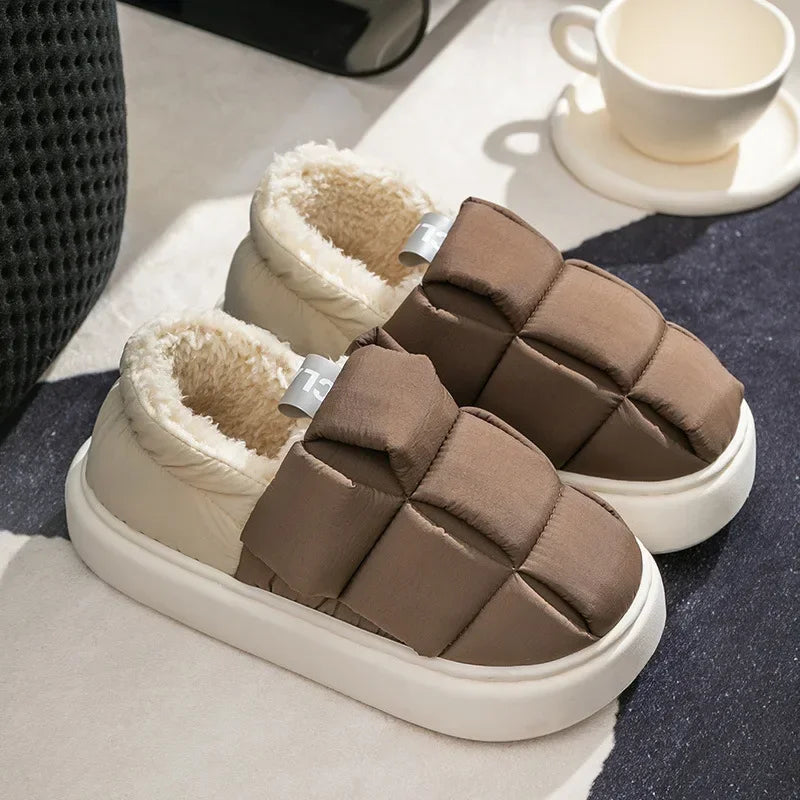 Women's Winter Plush Slippers – Warm Non-Slip Furry House Slides