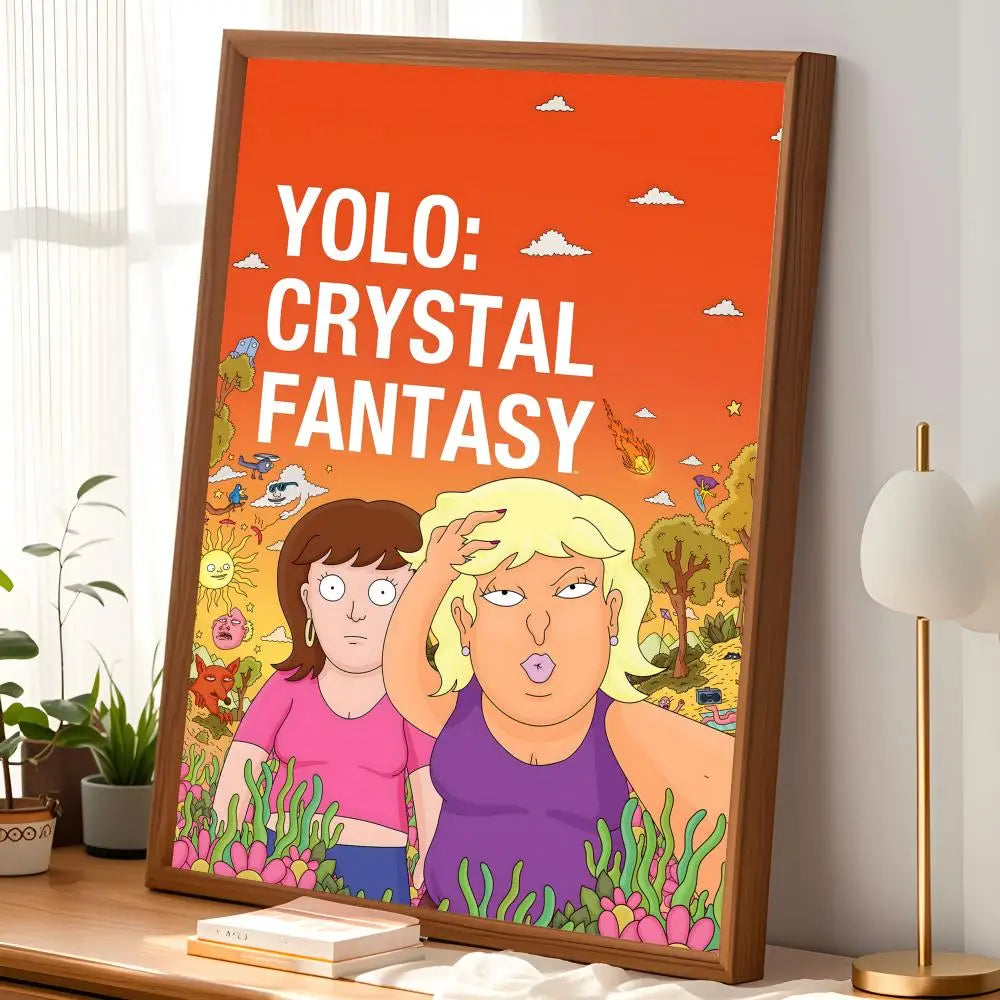 Crystal Fantasy Anime Wall Poster – HD Self-Stick PVC Wall Art