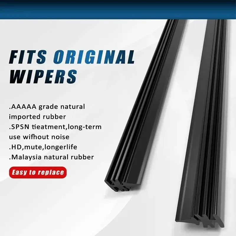 6mm Silicone Wiper Blade Refill Strips – Frameless 14"–32"