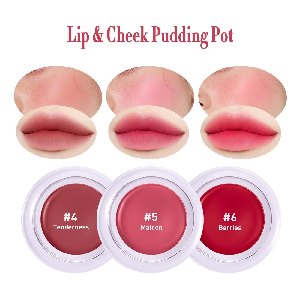 Lip & Cheek Blurry Pudding Pot – Soft Matte Multi-Use Blush
