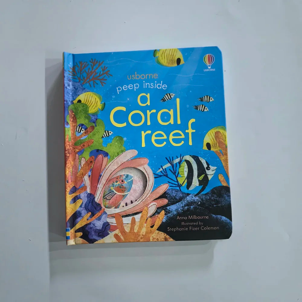 Usborne Peep Inside Coral Reef 3D Flap Picture Book Kids Children
