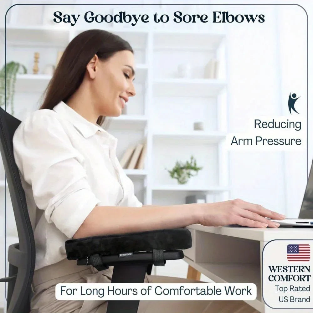 Memory Foam Armrest Pads Office Chair Elbow Support Cushion Arm