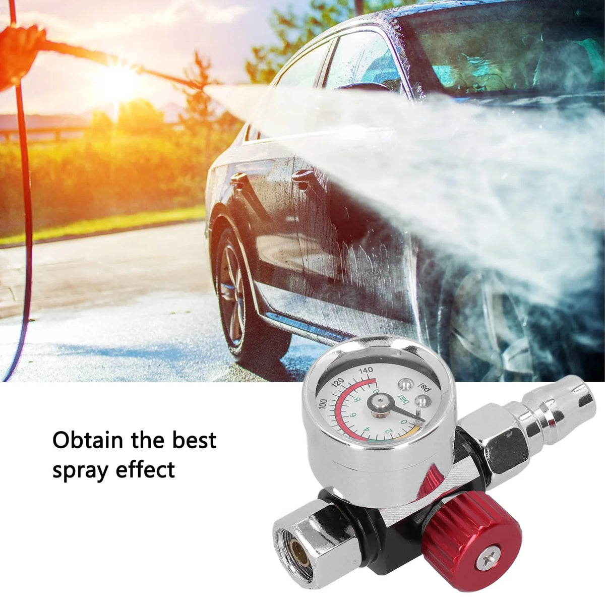 G1 Thread Spray Paint Gun Air Pressure Regulator Regulating Adjusting