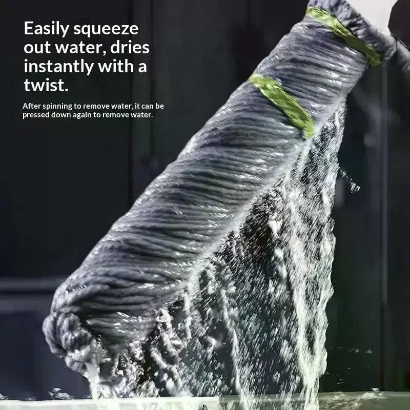 360° Self-Wringing Spin Mop – 2-in-1 Dry & Wet Floor Cleaner