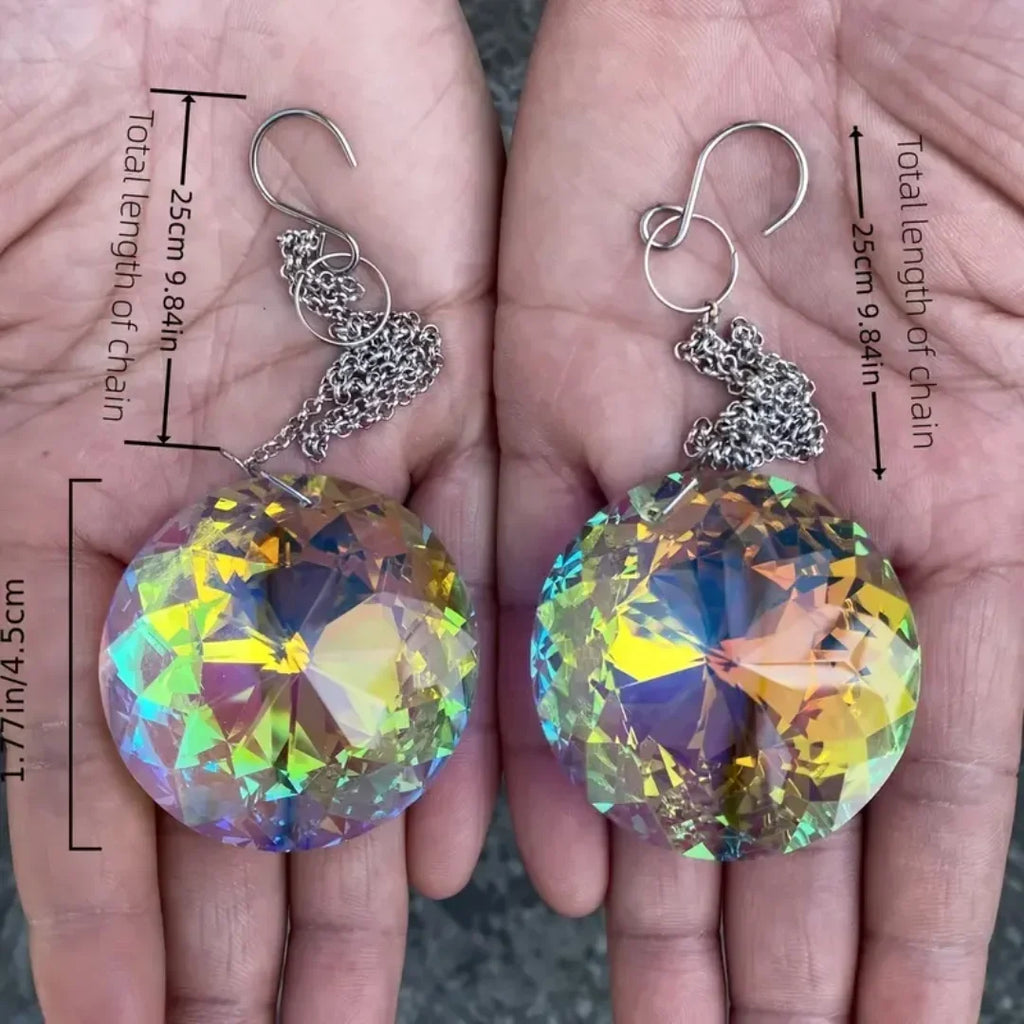 Round Crystal Glass Sun Catchers Rainbow Maker – Set of 2