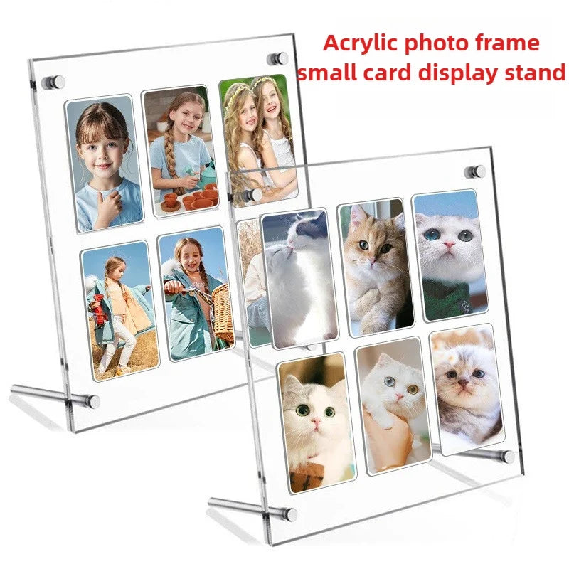 Acrylic 6 & 9 Grid Card Display Frame | Desktop Standing Sign