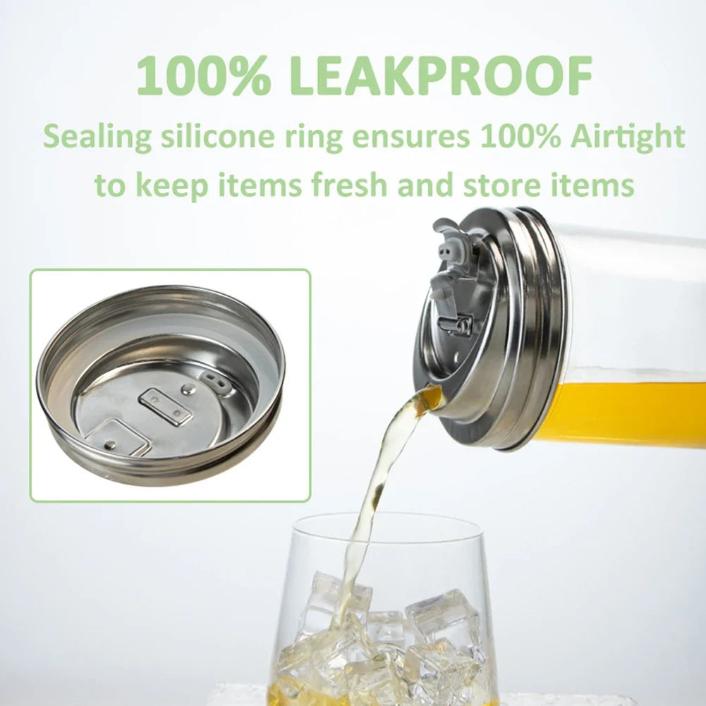 304 Stainless Steel Wide Mouth Mason Jar Lid – Leakproof
