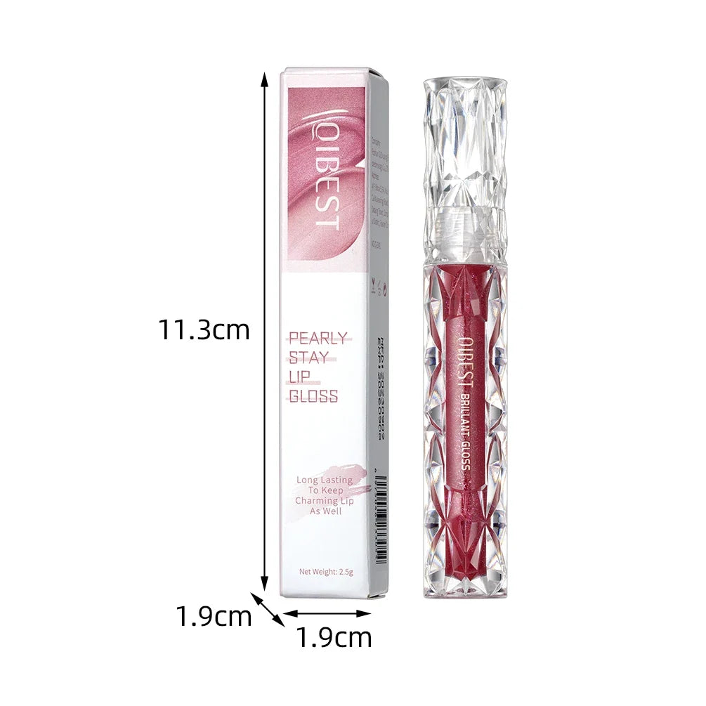 QIBEST Diamond Glitter Lip Gloss – Shimmer Matte Liquid Lipstick