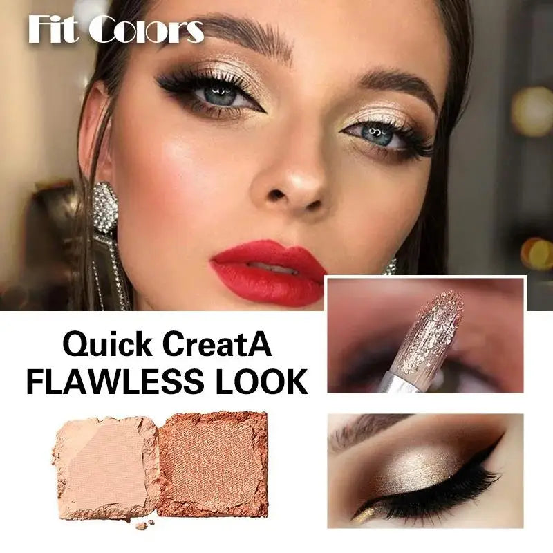 Fit Colors 12-Color Eyeshadow Palette – Matte Pearl & Blush
