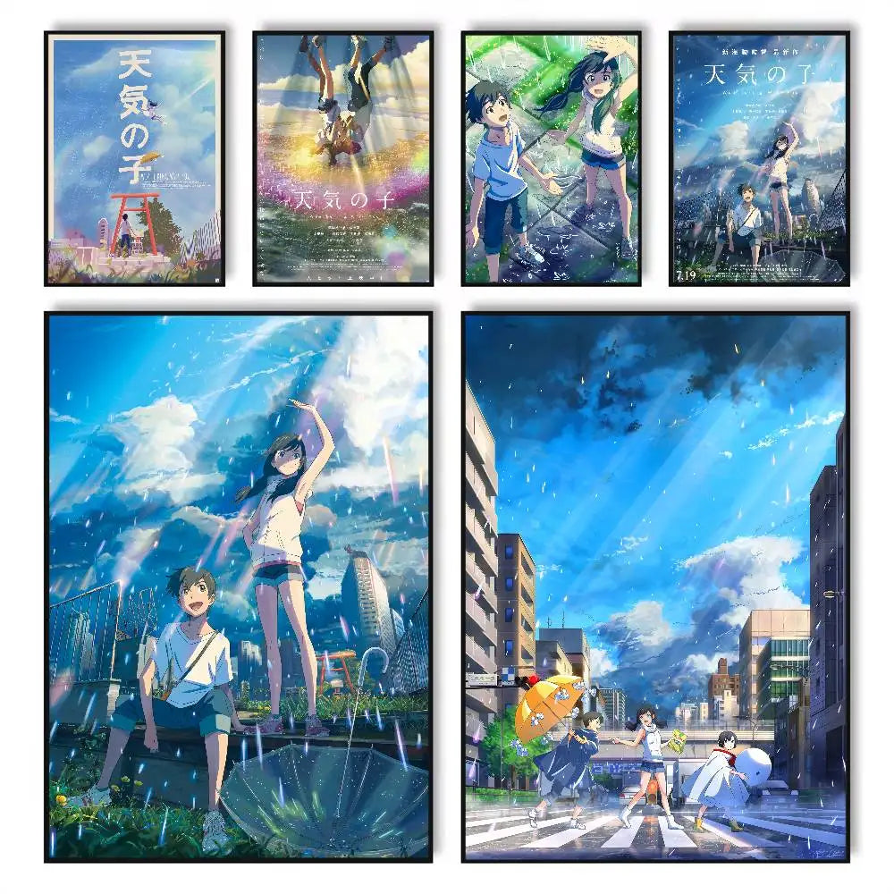 Weathering With You HD Wall Poster – Self-Adhesive Waterproof