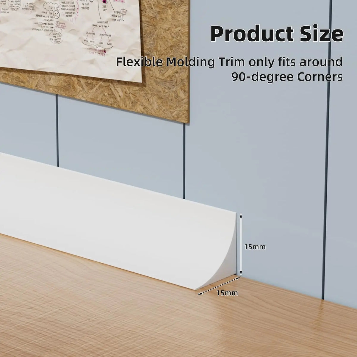 Peel & Stick Flexible Quarter Round Molding | Corner Trim
