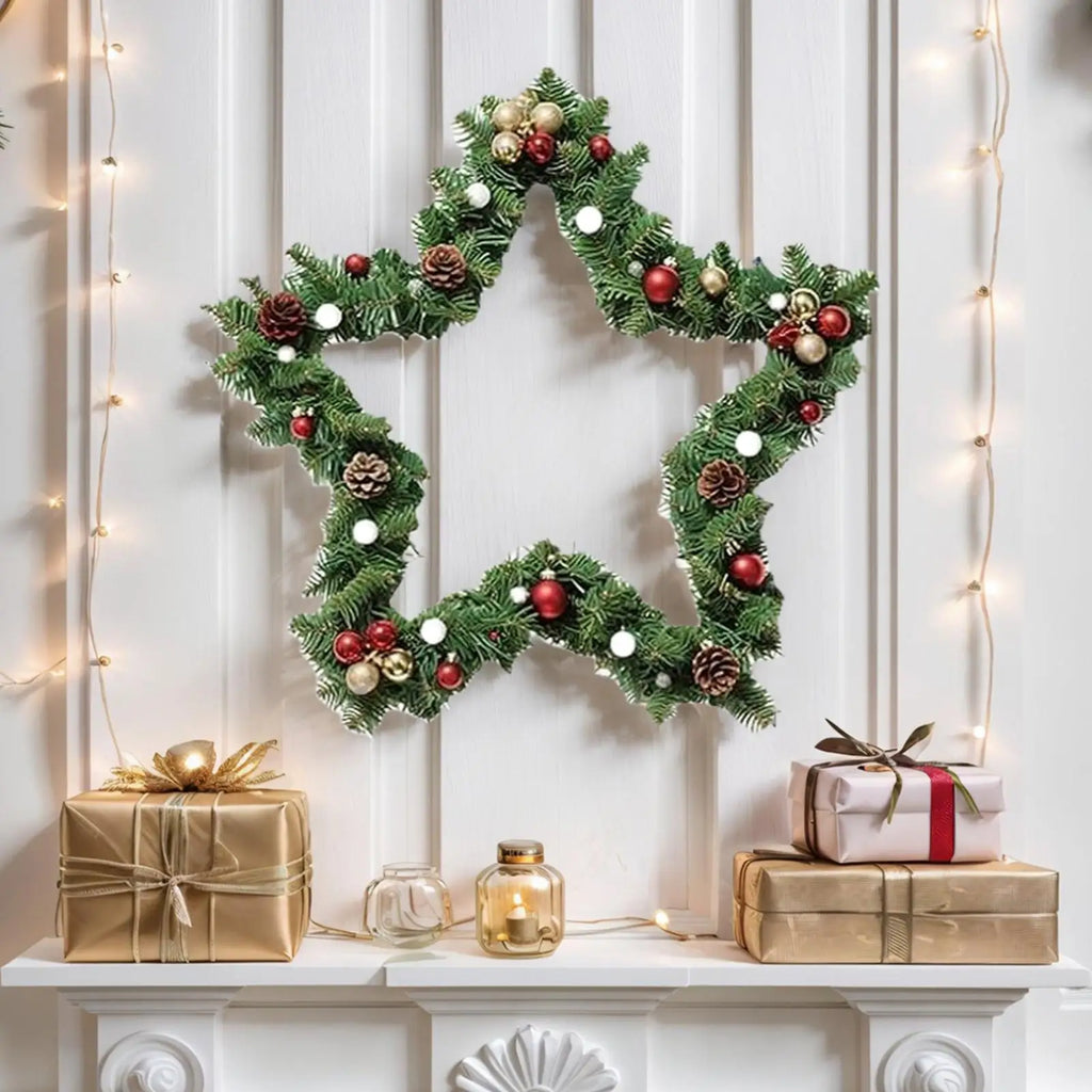 Wire Wreath Frames 5-pieces Star-shaped Metal Frame Christmas Forms