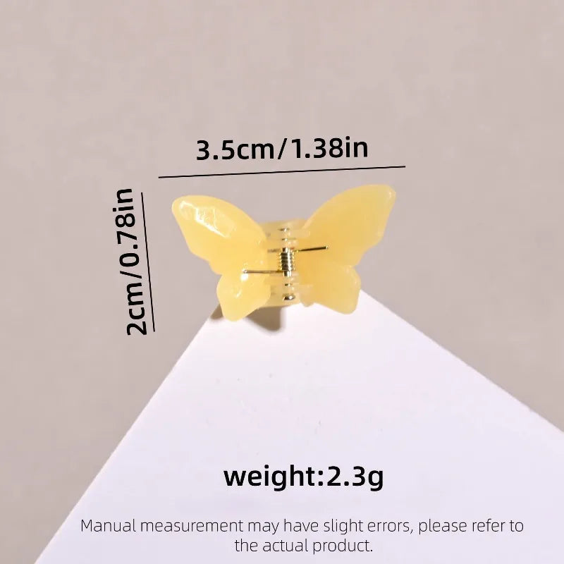 20 Pcs Mini Butterfly Hair Clips – Macaron Colors for Women