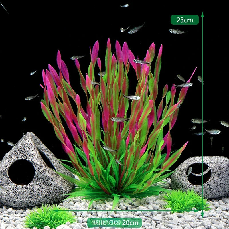 Plastic Aquarium Plants Fish Tank Decorations Artificial Seaweed