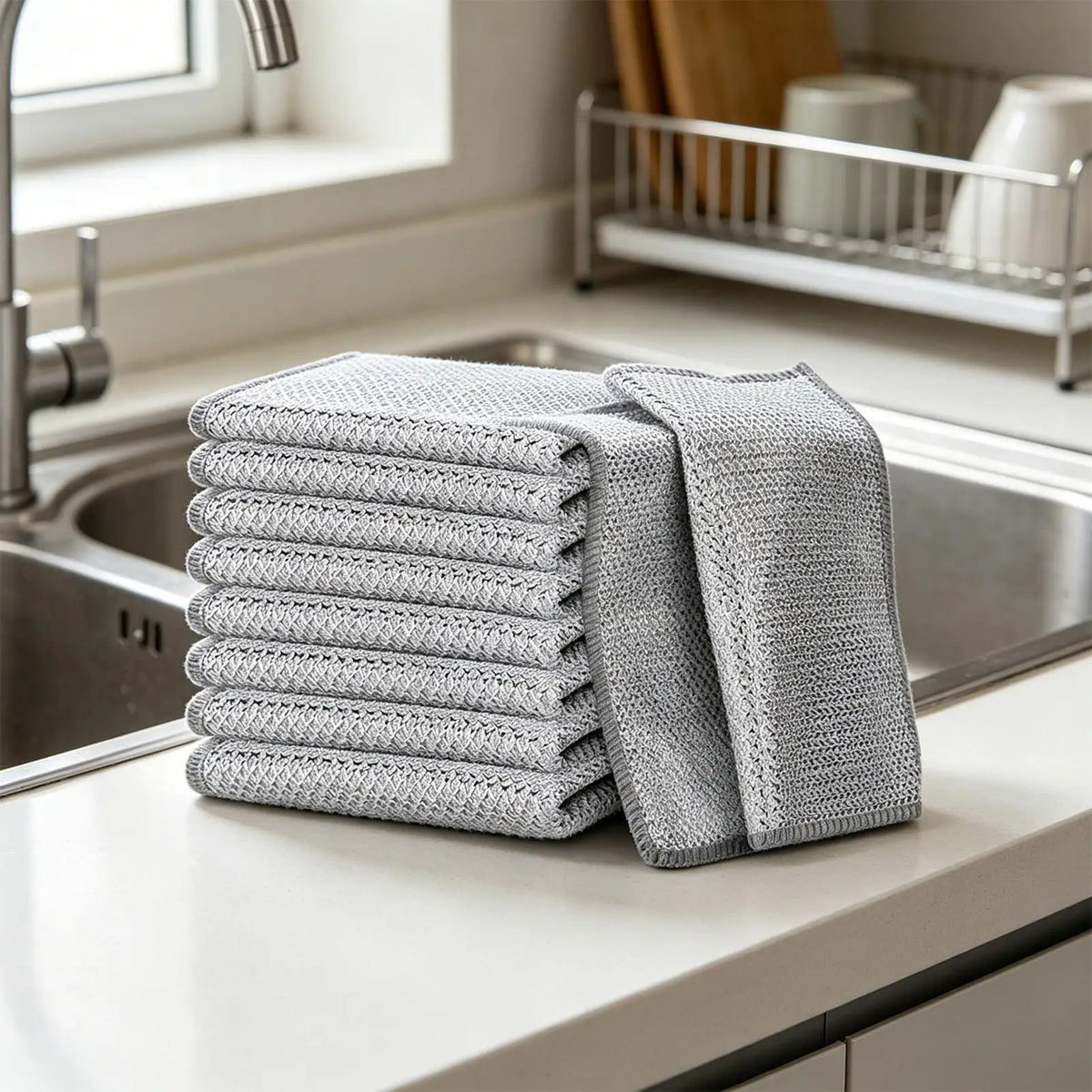 10-Pack Non-Scratch Wire Dishcloths | Reusable Kitchen Cloths