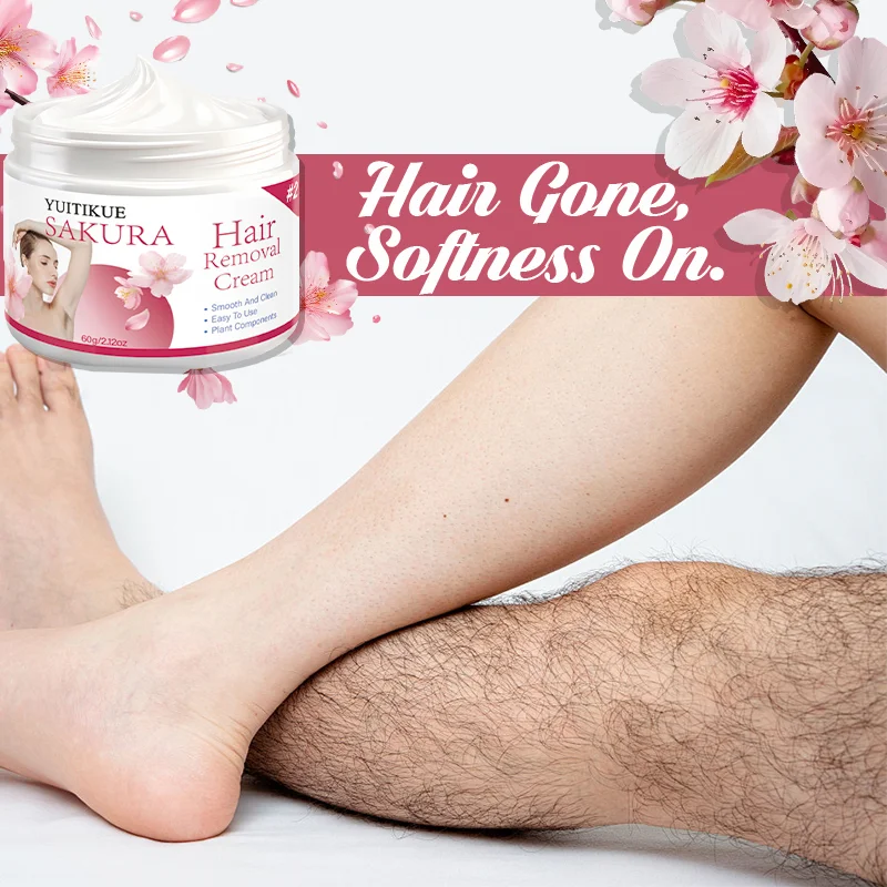 YUITIKUE Sakura Hair Removal Cream | Gentle Plant Formula 60g