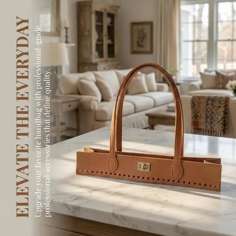 Woven DIY Handbag Double Handles – PU Replacement Bag Straps