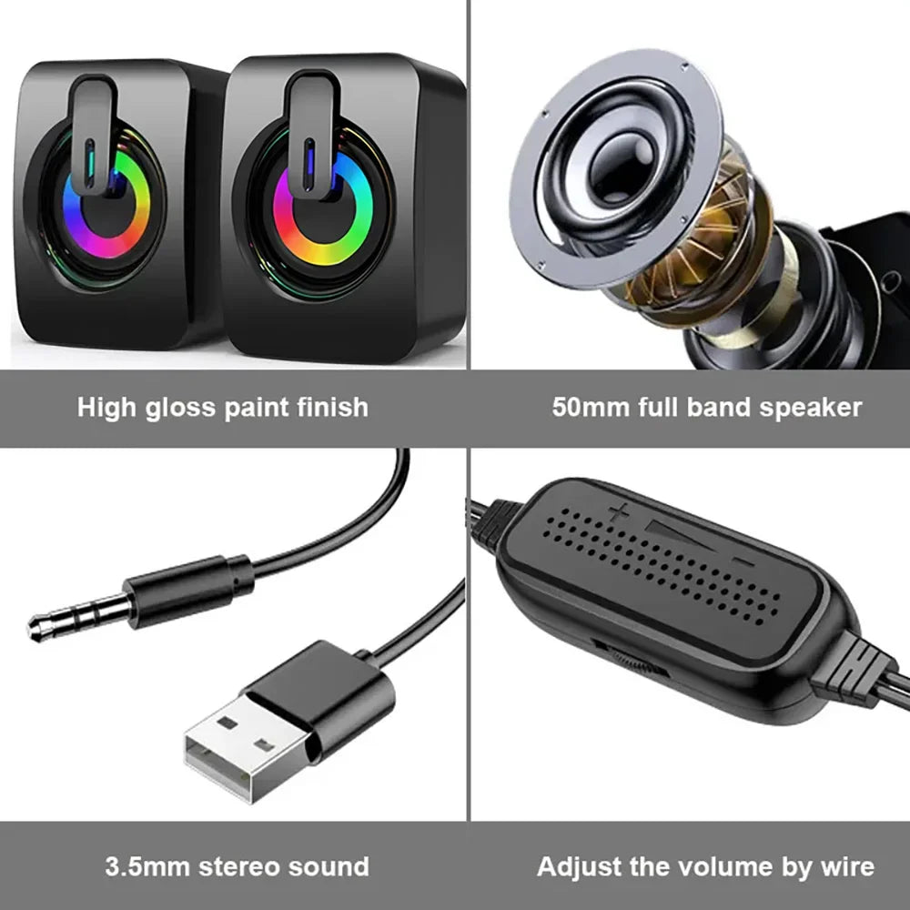 Ballena USB Stereo Computer Speakers with Microphone 2.0