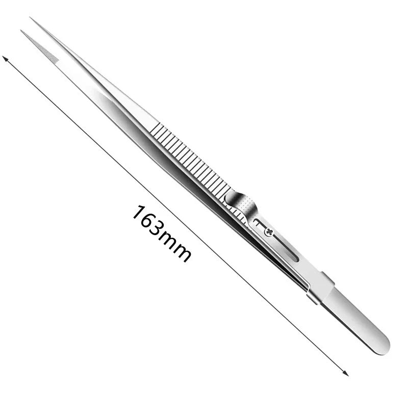 Stainless Steel Diamond Jewelry Tweezers Gemstone Pincette Adjustable