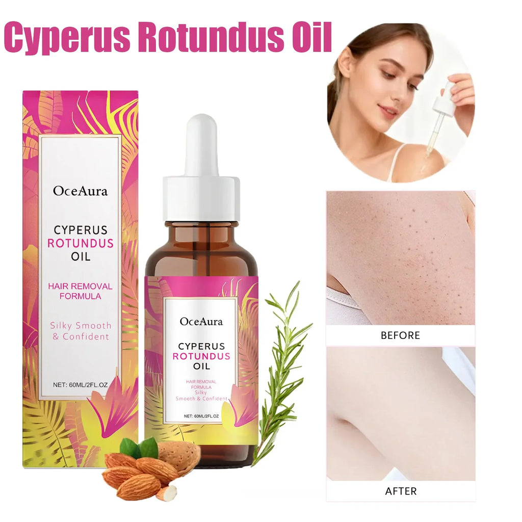 OceAura Cyperus Rotundus Hair Inhibitor Depilatory Oil 60ml