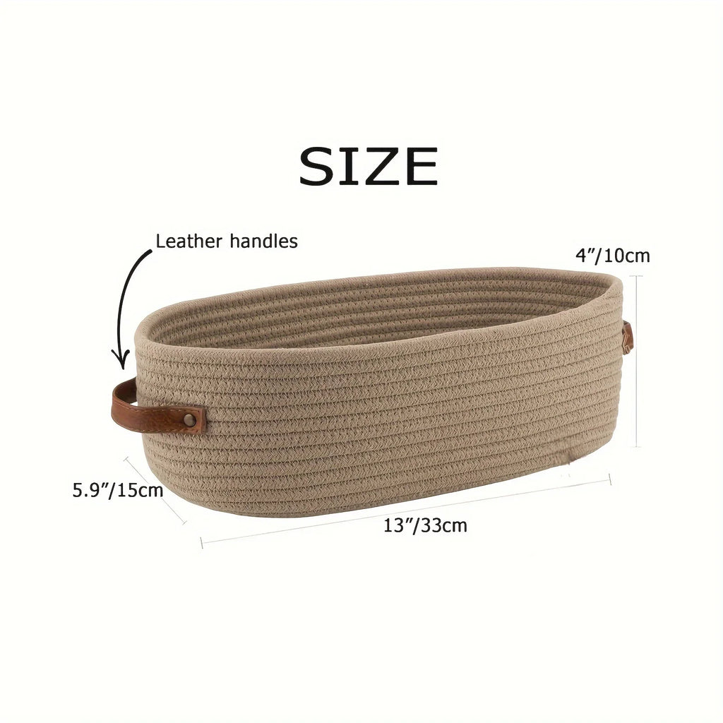 Oval Handle Bathroom Storage Basket Clothes Box Layered Finishing