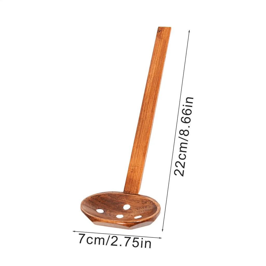 Wooden Ramen Spoons Japanese Long Handle Soup Serving Spoon Table
