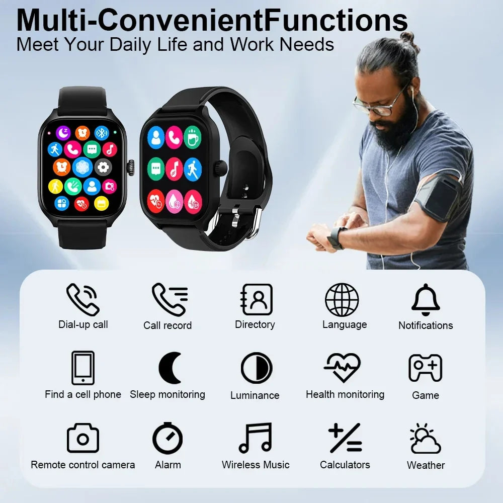 CHAONB Smart Watch – Fitness & BT Calling, Android & iOS