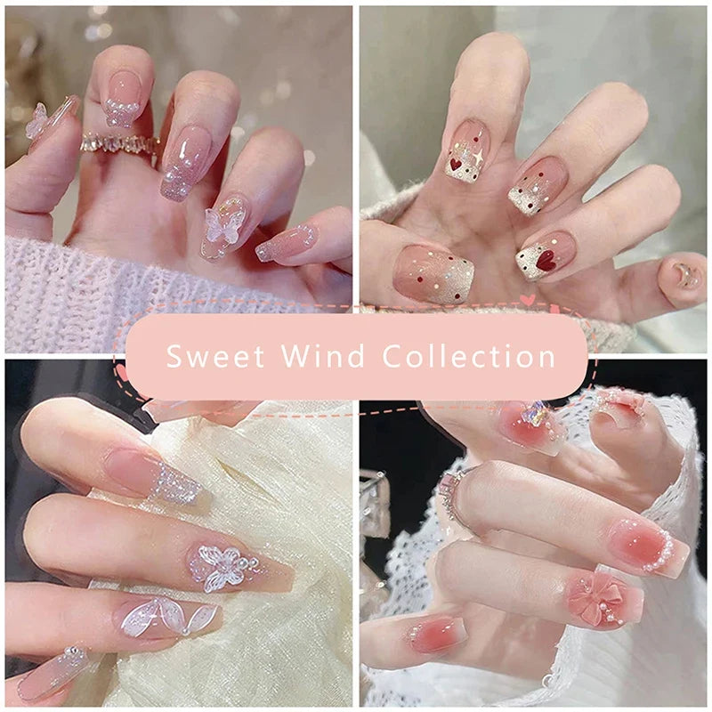 24-Pack Kids Press On Nails – Cute Removable Fake Nail Tips