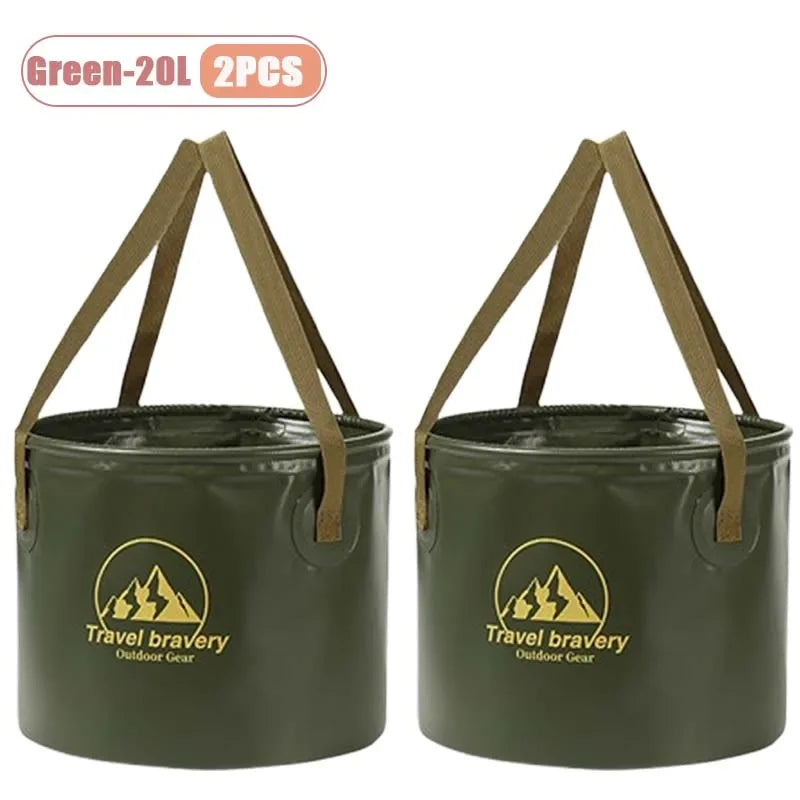 Collapsible Camping Bucket 5/10/20L – Foldable Waterproof