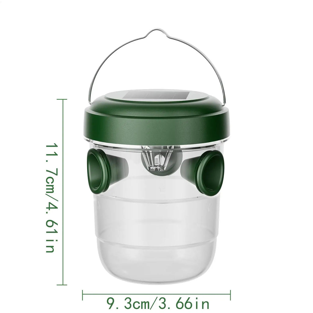 Solar Wasp & Hornet Trap – Reusable Outdoor Hanging Catcher