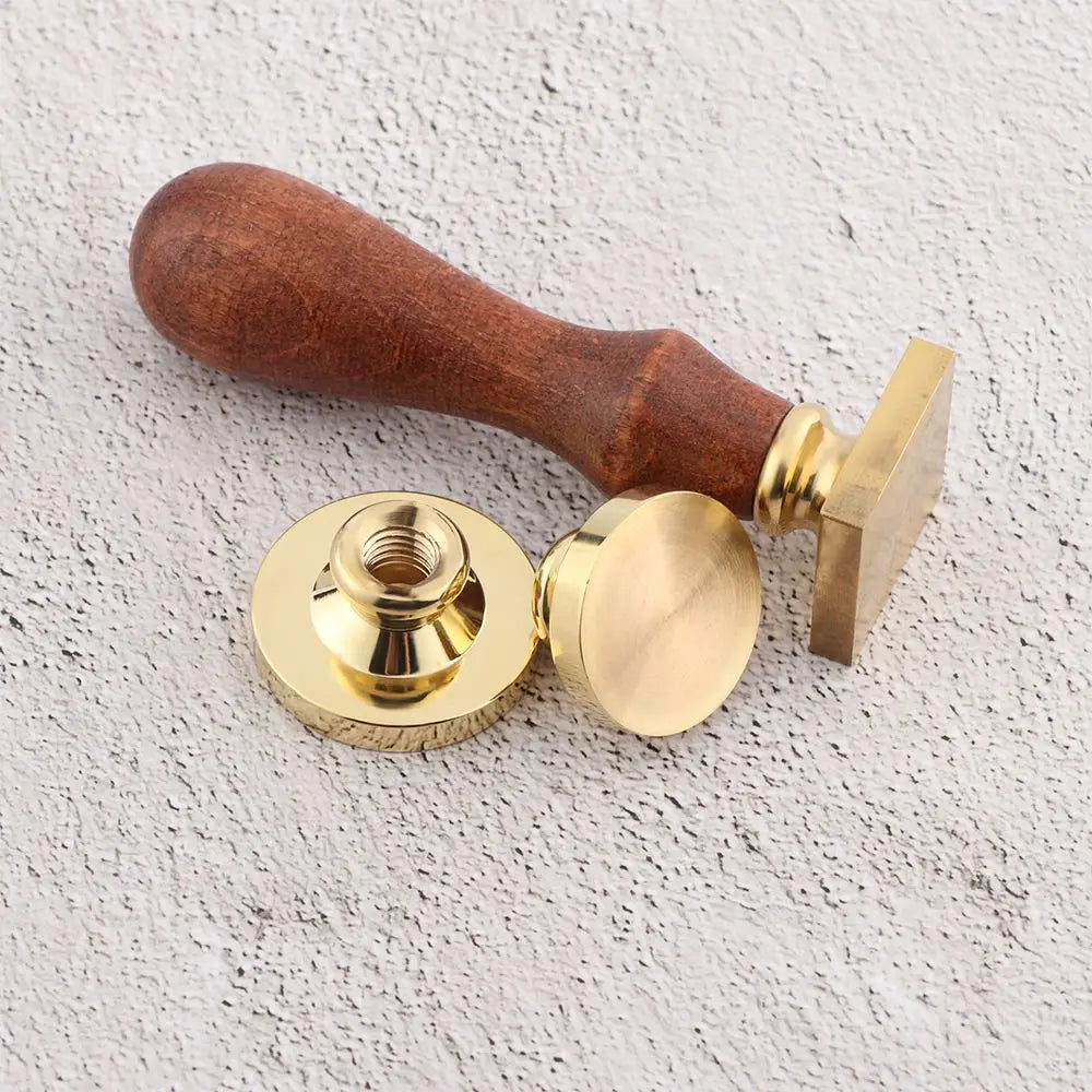 Retro Brass Sealing Wax Stamps Head Wooden Stamp Handle Rosewood Seal