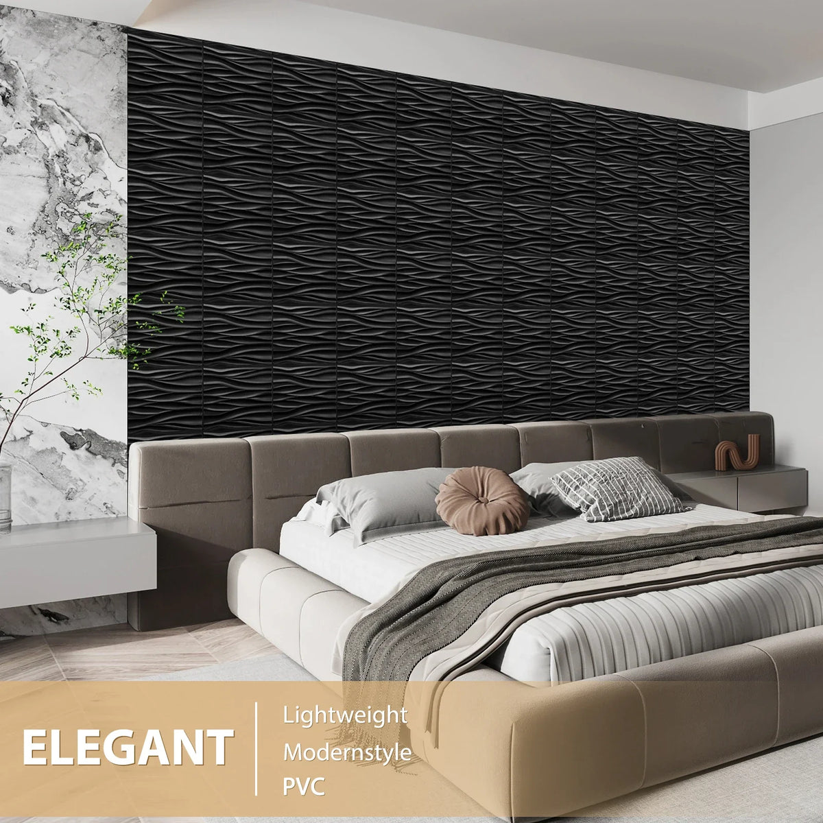 20 3D Pvc Wall Panels Indoor Decoration Living Room Hall Bedroom