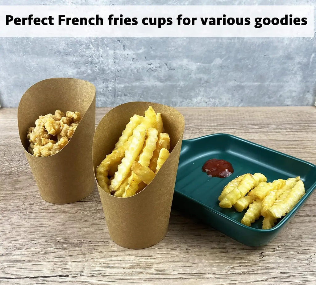15 50 French Fries Holder Disposable Paper Cups Charcuterie All