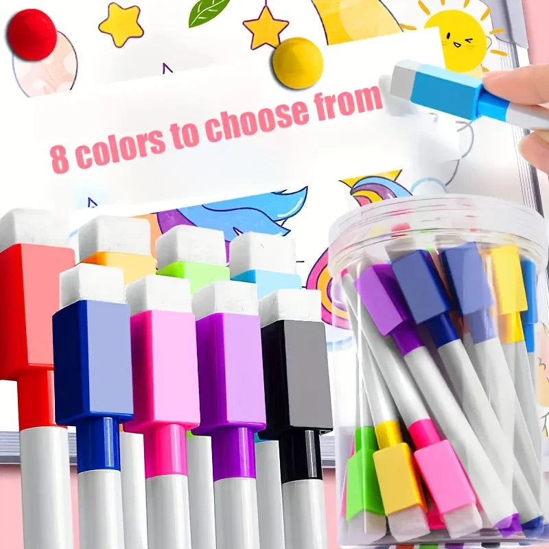 24/48-Pack Dry Erase Markers – Whiteboard, Glass & Plastic