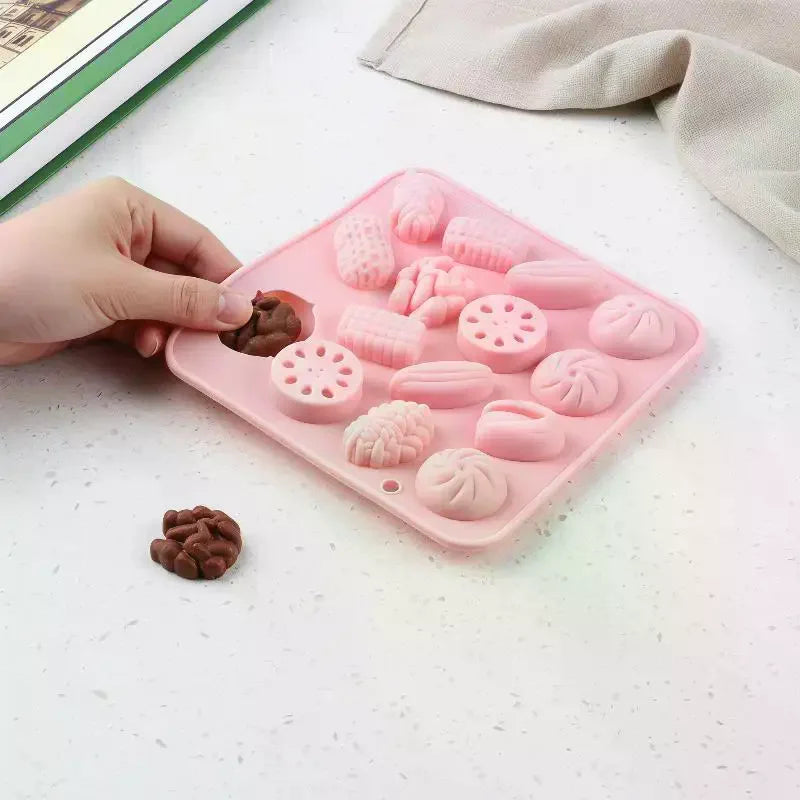 3D Nut-Shaped Silicone Mold for Chocolate, Candy & Baking
